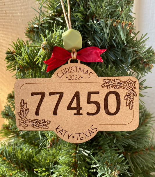 Zip Code Ornament