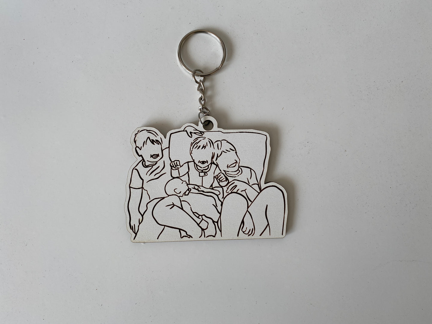 Custom Line Art Keychain